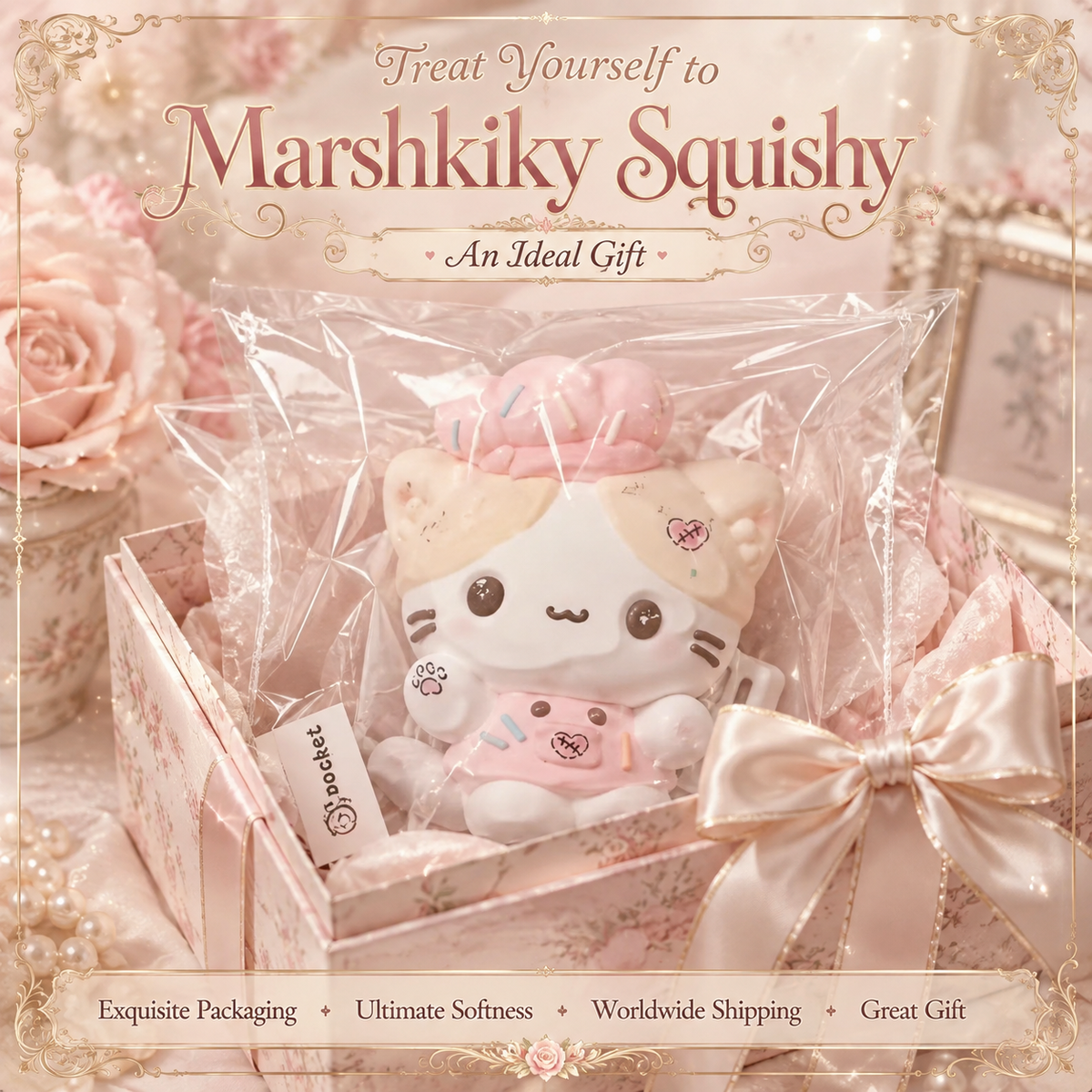 Cat Squishy Toy Food Grade Silicone Slow Rising Fidget Toy Sensory Stress Relief Cute Desk Toy For Anxiety Relief Birthday Christmas Gift For Teens Gift For Women