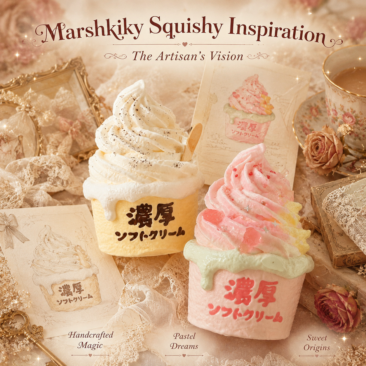 Ice Cream Squishy Silicone Stress Relief Toy Sensory Squeeze Fidget Toy For Adults Cute Desk Accessories Thick Design 180g PVC Bag Birthday Christmas Party Favor Fun Gift For Teens Adults Coworkers Office Workers