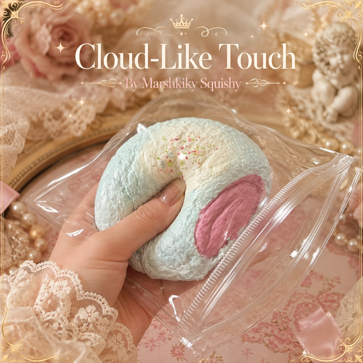 Cute Puff Shaped Squishy Toy Food Grade Silicone Sensory Fidget Toy For Anxiety Relief Dough Like Texture Hand Exerciser Kawaii Desk Accessory Christmas Gift For Teens And Women