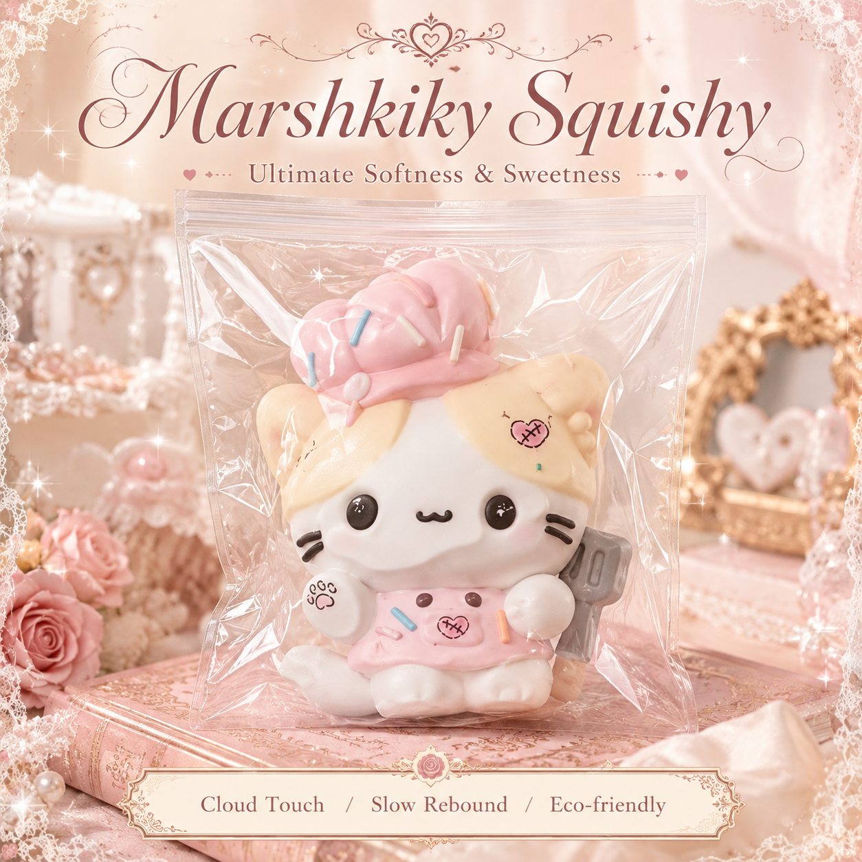 Cat Squishy Toy Food Grade Silicone Slow Rising Fidget Toy Sensory Stress Relief Cute Desk Toy For Anxiety Relief Birthday Christmas Gift For Teens Gift For Women