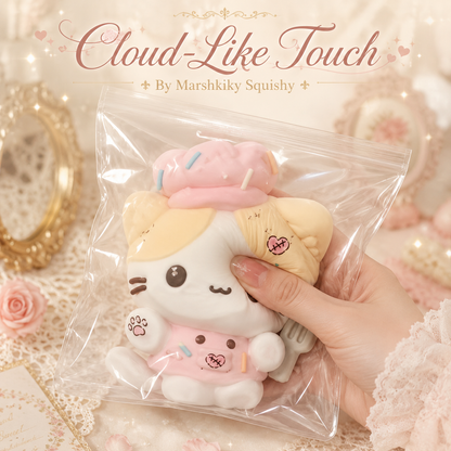 Cat Squishy Toy Food Grade Silicone Slow Rising Fidget Toy Sensory Stress Relief Cute Desk Toy For Anxiety Relief Birthday Christmas Gift For Teens Gift For Women