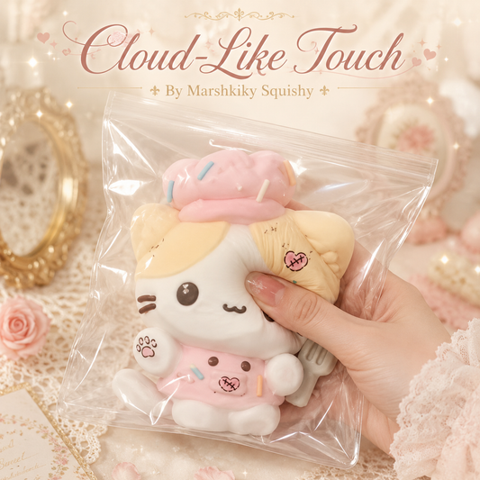 Cat Squishy Toy Food Grade Silicone Slow Rising Fidget Toy Sensory Stress Relief Cute Desk Toy For Anxiety Relief Birthday Christmas Gift For Teens Gift For Women