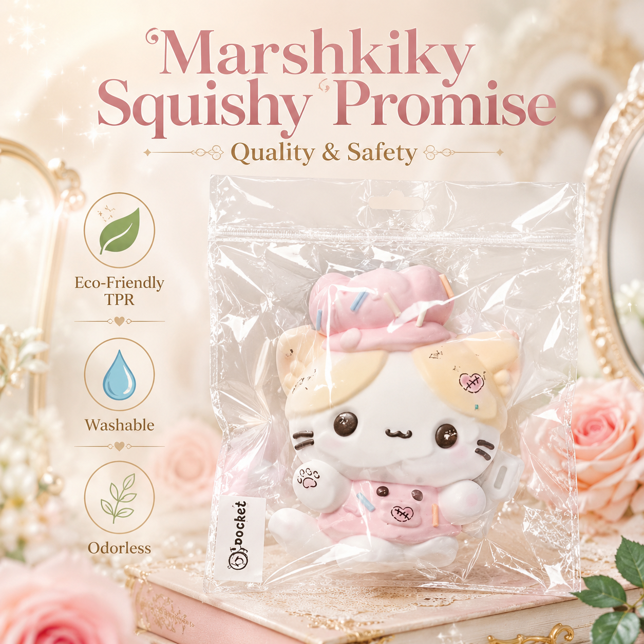 Cat Squishy Toy Food Grade Silicone Slow Rising Fidget Toy Sensory Stress Relief Cute Desk Toy For Anxiety Relief Birthday Christmas Gift For Teens Gift For Women