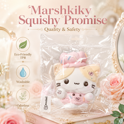 Cat Squishy Toy Food Grade Silicone Slow Rising Fidget Toy Sensory Stress Relief Cute Desk Toy For Anxiety Relief Birthday Christmas Gift For Teens Gift For Women
