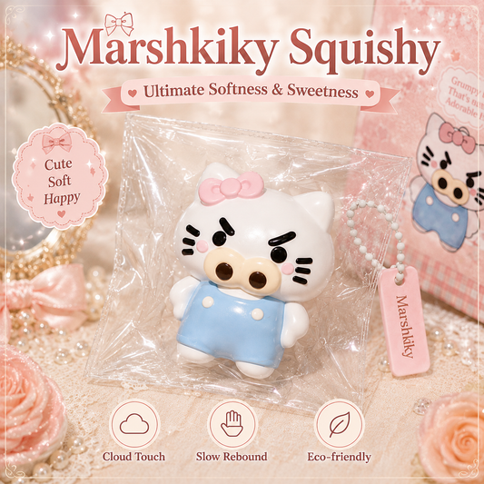 Kawaii Squishy Toy Stress Relief Squeeze Toy Slow Rising Food Grade Silicone Fidget Toy Cute Standing Animal Figure For Desk Decoration Anxiety Relief Office Break Birthday Christmas Gift For Teens Kids Gift For Friends