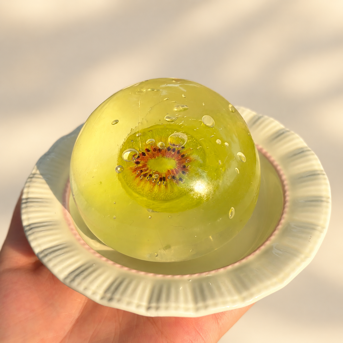 Fizzy Fruit Soda Shaped Squishy Toy Clear TPR Sensory Fidget Toy For Anxiety Relief Water Ball