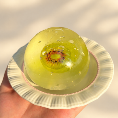 Fizzy Fruit Soda Shaped Squishy Toy Clear TPR Sensory Fidget Toy For Anxiety Relief Water Ball