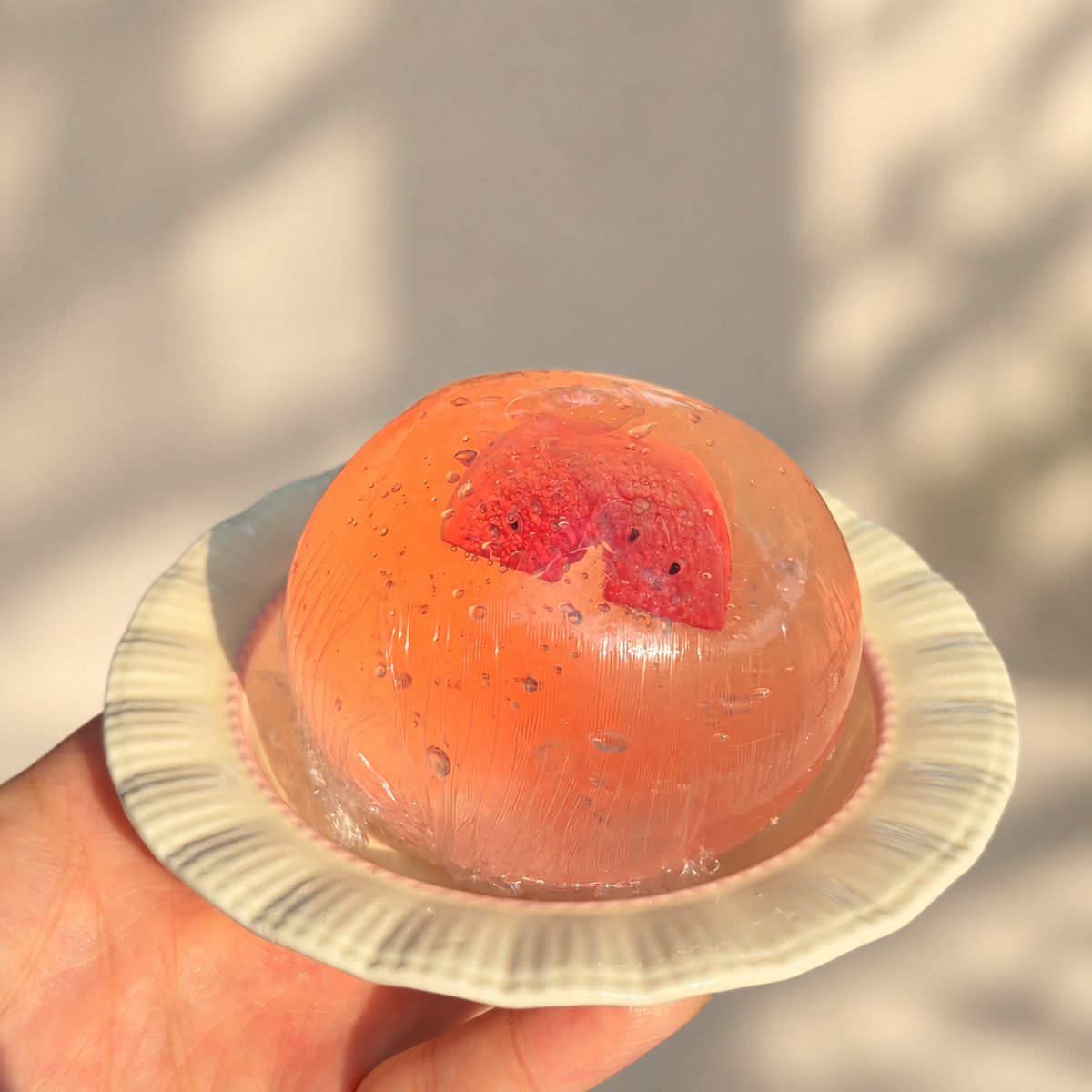 Fizzy Fruit Soda Shaped Squishy Toy Clear TPR Sensory Fidget Toy For Anxiety Relief Water Ball