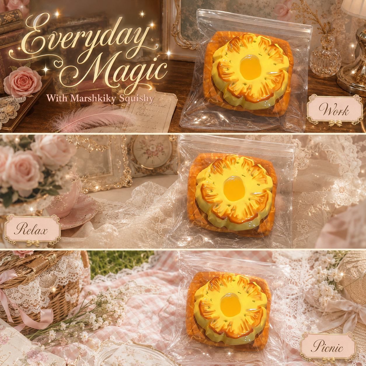 Pineapple Toast Squishy Toy Slow Rising Fake Food Sensory Stress Relief Toy Soft Silicone Squeeze Toy For Adults Office Desk Accessories Funny Christmas Birthday Gift For Teens For Women For Office Use